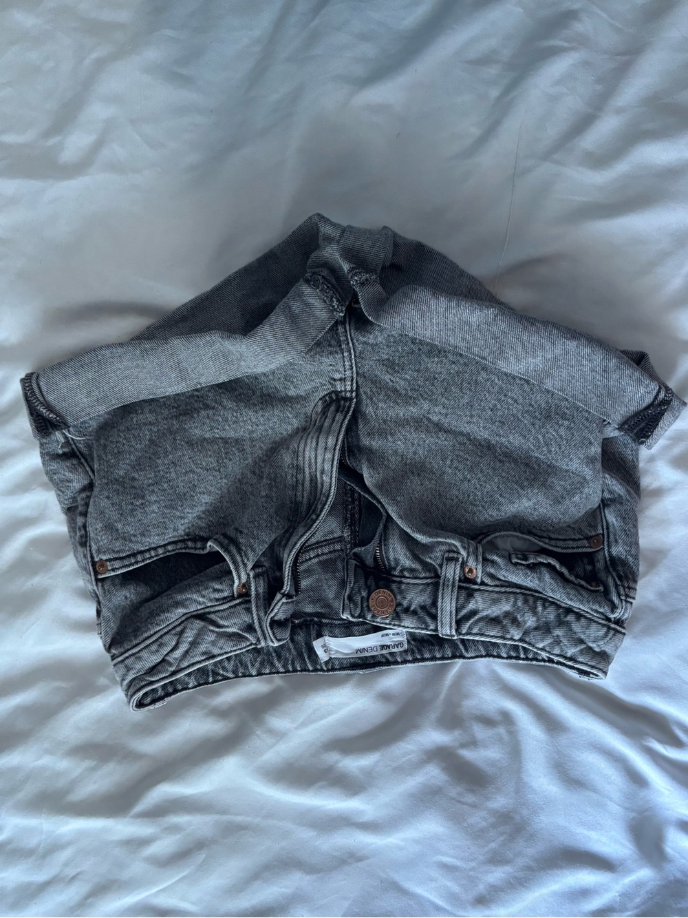 Garage Gray High-Waist Jean Shorts
